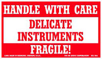 3 x 5 Inch (in) Size Delicate Instrument Label (LB-SCL-554)