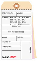 3 Part Plain Carbonless Inventory Tags