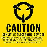 4 x 4 Inch (in) Size Anti-Static Caution Label (ZZ-ASC-401)