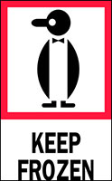 4 x 6 Inch (in) Size Red, White, and Black International Safe Handling Label (ZZ-DL4270)