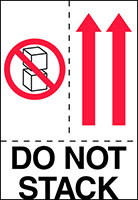 3 x 4 Inch (in) Size Red, White, and Black International Safe Handling Label (ZZ-DL4481)