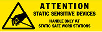 5/8 x 2 Inch (in) Size Anti-Static Caution Label (ZZ-DL9010)
