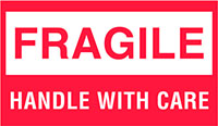 3 x 5 Inch (in) Size Fragile Shipping Label (ZZ-DT-DL1070)