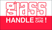 3 x 5 Inch (in) Size Fragile Glass Shipping Label (ZZ-DT-DL1170)