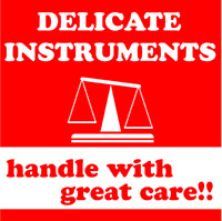 6 x 6 Inch (in) Size Delicate Instrument Label (ZZ-DT-DL1345)