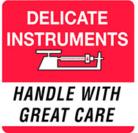 6 x 6 Inch (in) Size Delicate Instrument Label (ZZ-DT-DL1346)