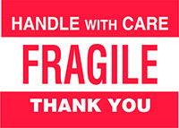3 x 5 Inch (in) Size Fragile Shipping Label (ZZ-DT-DL1774)
