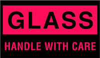 3 x 5 Inch (in) Size Fragile Glass Shipping Label (ZZ-DT-DL1780)
