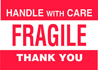 4 x 6 Inch (in) Size Fragile Shipping Label (ZZ-DT-DL3182)