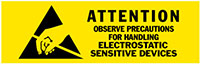 5/8 x 2 Inch (in) Size Anti-Static Caution Label (ZZ-DT-DL9030)