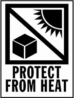 3 x 4 Inch (in) Size Black and White International Safe Handling Label (ZZ-IPM-304)