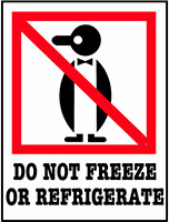 3 x 4 Inch (in) Size Red, White, and Black International Safe Handling Label (ZZ-IPM-318)