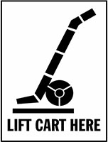 4 x 6 Inch (in) Size Black and White International Safe Handling Label