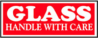 1.5 x 4 Inch (in) Size Glass Shipping Label (ZZ-SCL-204R)