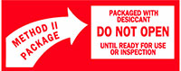 1.75 x 4 Inch (in) Size Method II Package Label