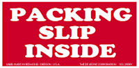 2 x 4 Inch (in) Size Red Color Shipping Label