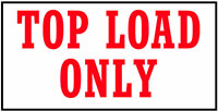 2.5 x 5 Inch (in) Size Red and White Shipping Label