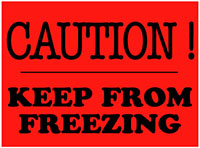 3 x 4 Inch (in) Size Red and White Shipping Label