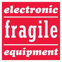 4 x 4 Inch (in) Size Fragile Shipping Label (ZZ-SCL-526)
