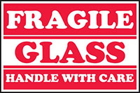 3 x 5 Inch (in) Size Fragile Shipping Label (ZZ-SCL-547)