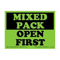3 x 4 Inch (in) Size Fluorescent Green Color Shipping Label