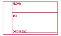 5 x 3 Inch (in) Size Red Color Shipping Label (ZZ-SCL-563)