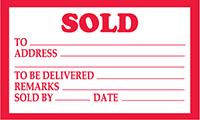 5 x 3 Inch (in) Size Red Color Shipping Label (ZZ-SCL-564)
