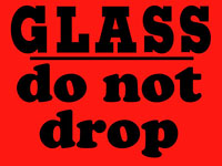 3 x 4 Inch (in) Size Glass Shipping Label (ZZ-SCL-595B)