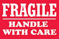 4 x 6 Inch (in) Size Fragile Shipping Label (ZZ-SCL-801R)