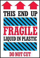 4 x 6 Inch (in) Size Fragile Shipping Label (ZZ-SCL-811)
