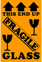 4 x 6 Inch (in) Size Glass Shipping Label (ZZ-SCL-823)