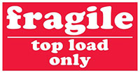 4 x 7 Inch (in) Size Fragile Shipping Label
