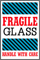 4 x 6 Inch (in) Size Glass Shipping Label (ZZ-SCl-845)