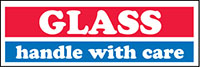1 x 3 Inch (in) Size Fragile Glass Shipping Label