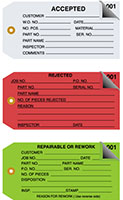 2 Part Plain Inspection Tags
