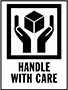 3 x 4 Inch (in) Size Black and White International Safe Handling Label (LB-IPM-302)