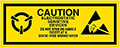 1-1/2 x 3 Inch (in) Size Anti-Static Caution Label