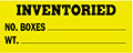 2 x 5 Inch (in) Size Inventory Control Label