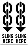 4 x 6 Inch (in) Size White and Black International Safe Handling Label