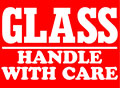 4 x 6 Inch (in) Size Fragile Glass Shipping Label (ZZ-DT-DL1229)
