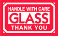 2 x 3 Inch (in) Size Fragile Glass Shipping Label (ZZ-DT-DL1240)