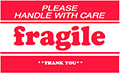 2 x 3 Inch (in) Size Fragile Shipping Label (ZZ-DT-DL1271)