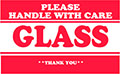 2 x 3 Inch (in) Size Fragile Glass Shipping Label (ZZ-DT-DL1279)