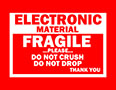 3 x 4 Inch (in) Size Fragile Shipping Label (ZZ-DT-DL1533)