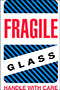 4 x 6 Inch (in) Size Fragile Glass Shipping Label (ZZ-DT-DL1570)