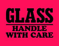 3 x 4 Inch (in) Size Fragile Glass Shipping Label (ZZ-DT-DL1765)