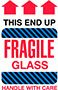 4 x 6 Inch (in) Size Fragile Glass Shipping Label (ZZ-DT-DL1980)