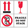 4 x 4 Inch (in) Size Red, White, and Black International Safe Handling Label (ZZ-IPM328)