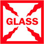 4 x 4 Inch (in) Size Glass Shipping Label
