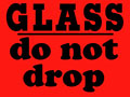 3 x 4 Inch (in) Size Glass Shipping Label (ZZ-SCL-595B)